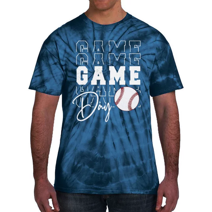 Game Day Vibes Baseball Mom Baseball Life Tie-Dye T-Shirt