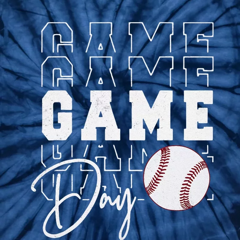 Game Day Vibes Baseball Mom Baseball Life Tie-Dye T-Shirt