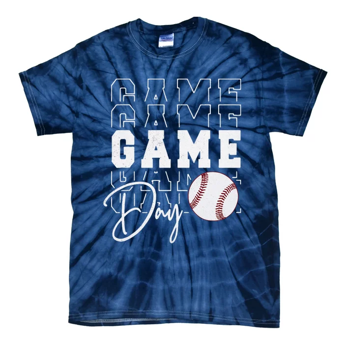 Game Day Vibes Baseball Mom Baseball Life Tie-Dye T-Shirt