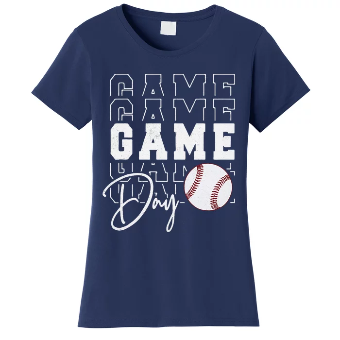 Game Day Vibes Baseball Mom Baseball Life Women's T-Shirt