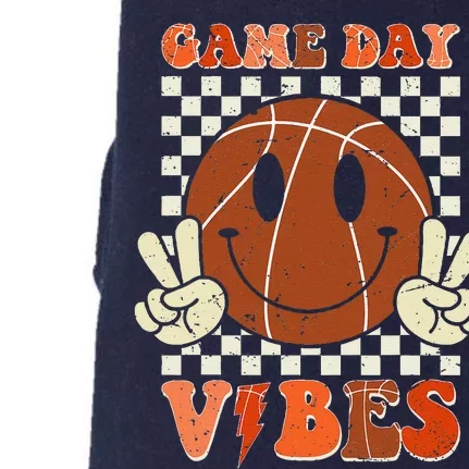 Game Day Vibes Basketball Retro Smile Face Sport Doggie 3-End Fleece Hoodie