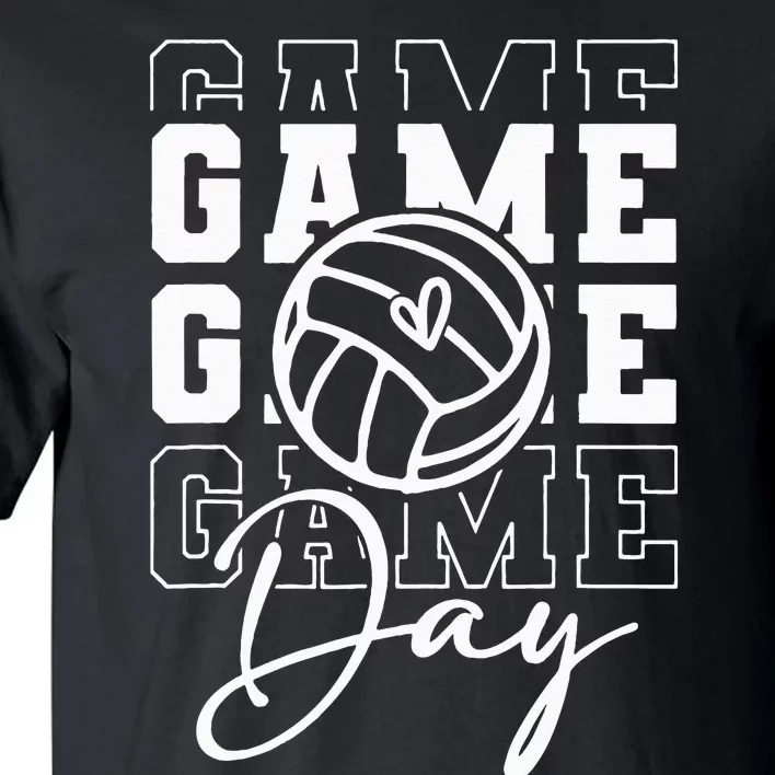 Game Day Volleyball Mom For Womens Game Day Vibes Team Sport Tall T-Shirt