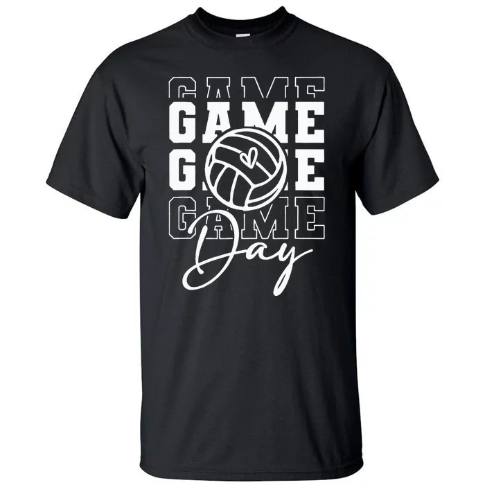 Game Day Volleyball Mom For Womens Game Day Vibes Team Sport Tall T-Shirt