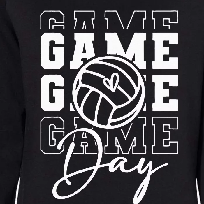 Game Day Volleyball Mom For Womens Game Day Vibes Team Sport Womens California Wash Sweatshirt