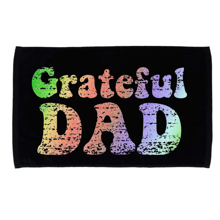 Grateful Dad Vintage Tee Fathers Day Gift Microfiber Hand Towel