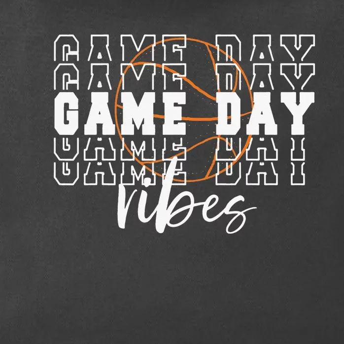 Game Day Vibes Basketball Game Day Zip Tote Bag