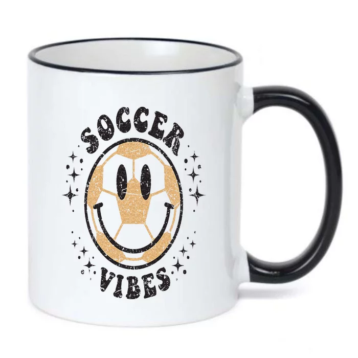 Game Day Vibes Leopard Soccer Season Players Fan Black Color Changing Mug