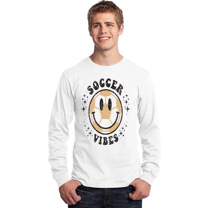 Game Day Vibes Leopard Soccer Season Players Fan Tall Long Sleeve T-Shirt