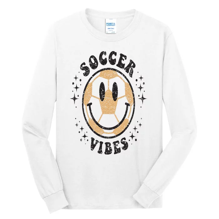 Game Day Vibes Leopard Soccer Season Players Fan Tall Long Sleeve T-Shirt