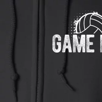 Game Day Volleyball Game Day Athlete Sport Hobby Coach Full Zip Hoodie