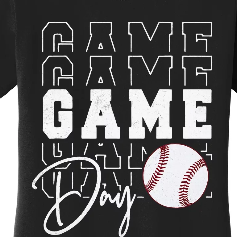 Game Day Vibes Baseball Mom Baseball Life Women's T-Shirt