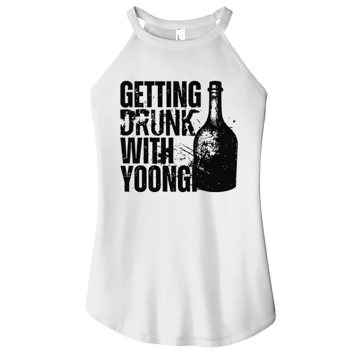 Getting Drunk With Yoongi Suchwita Women’s Perfect Tri Rocker Tank