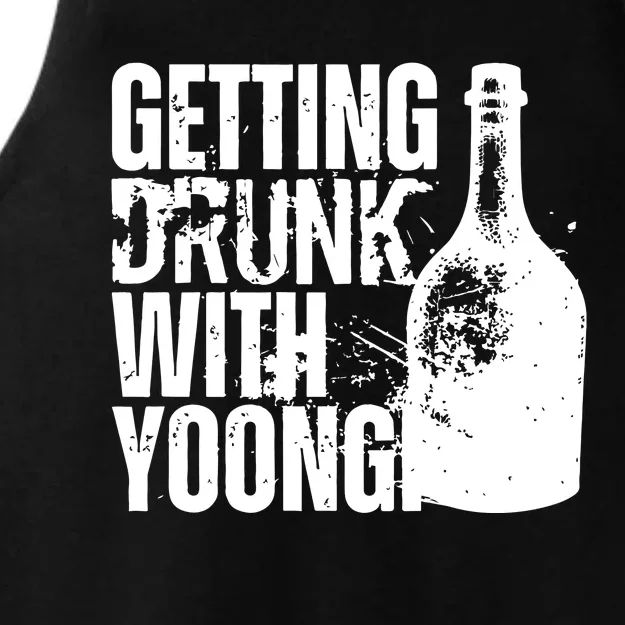 Getting Drunk With Yoongi Suchwita Ladies Tri-Blend Wicking Tank