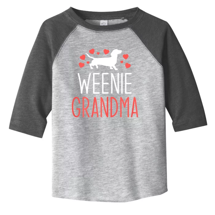 Grandma Dachshund Wiener Dog Weenie Best Gift Mothers Day Toddler Fine Jersey T-Shirt