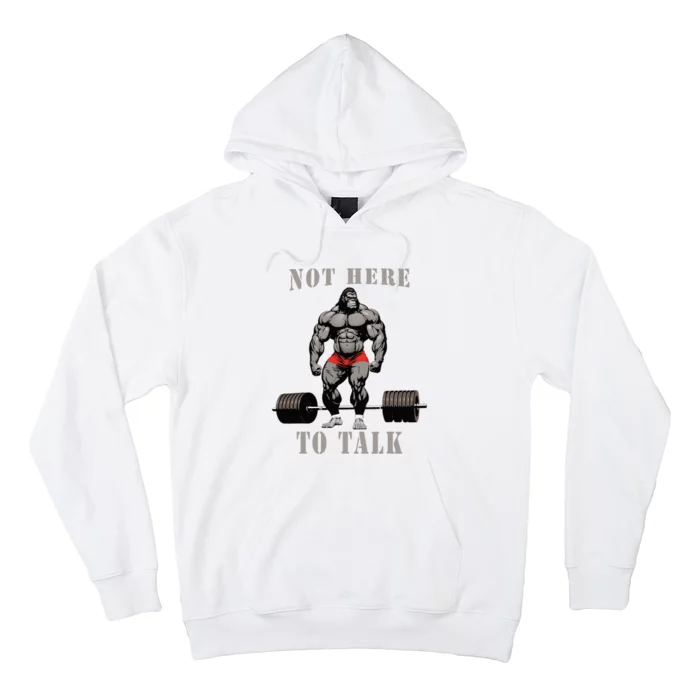 Gorilla Dumbbell Workout Gym Gorilla Bodybuilder Ape Hoodie