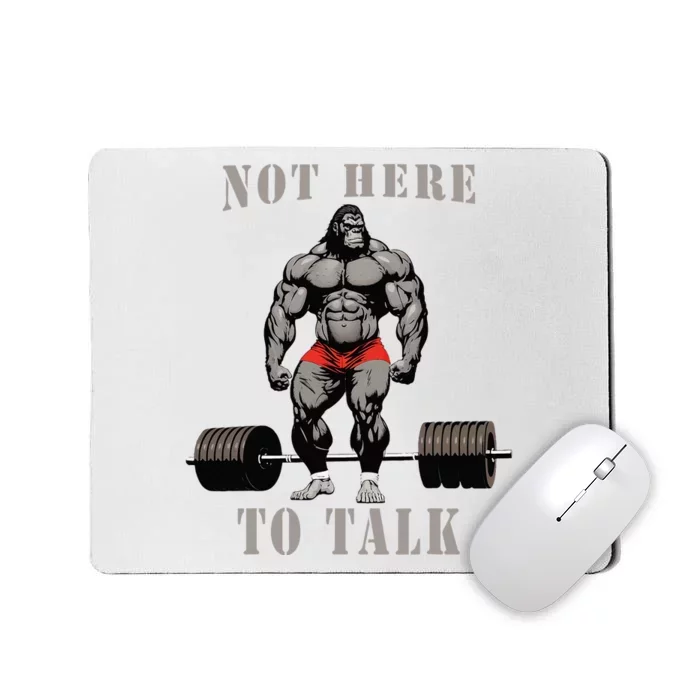 Gorilla Dumbbell Workout Gym Gorilla Bodybuilder Ape Mousepad