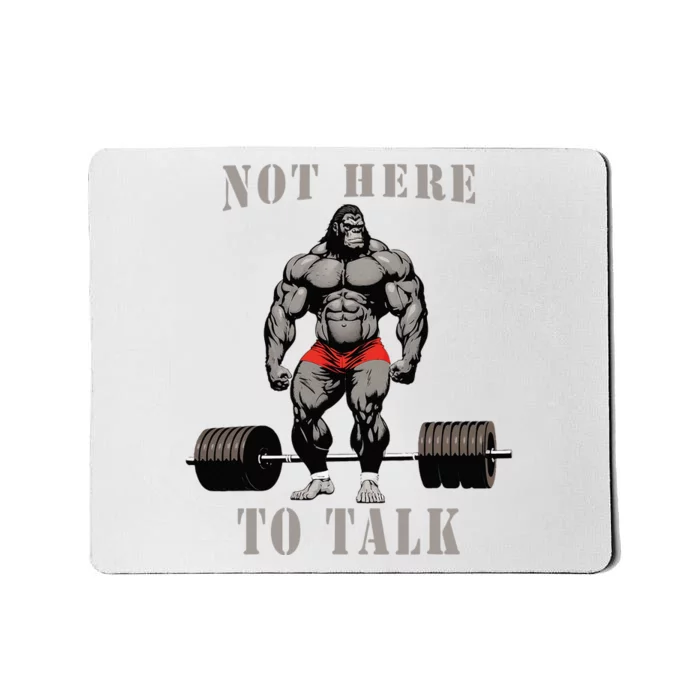 Gorilla Dumbbell Workout Gym Gorilla Bodybuilder Ape Mousepad