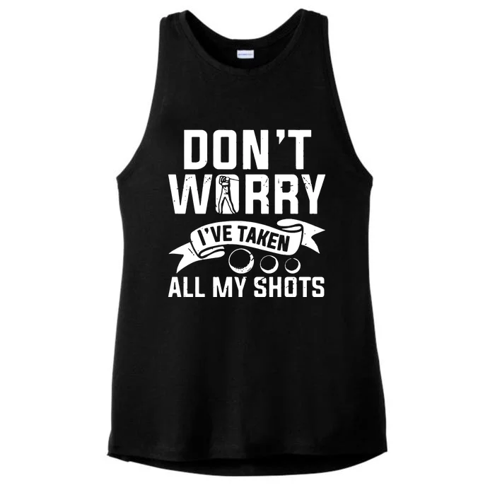 Golf Dont Worry Ive Taken All My Shots Ladies Tri-Blend Wicking Tank