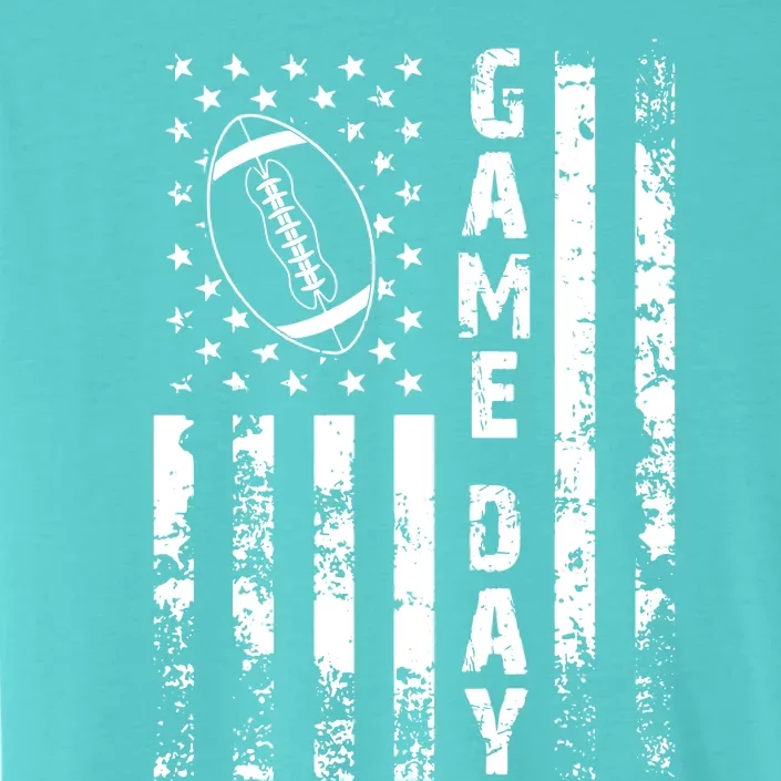 Game Day With Flag American Football Lovers ChromaSoft Performance T-Shirt