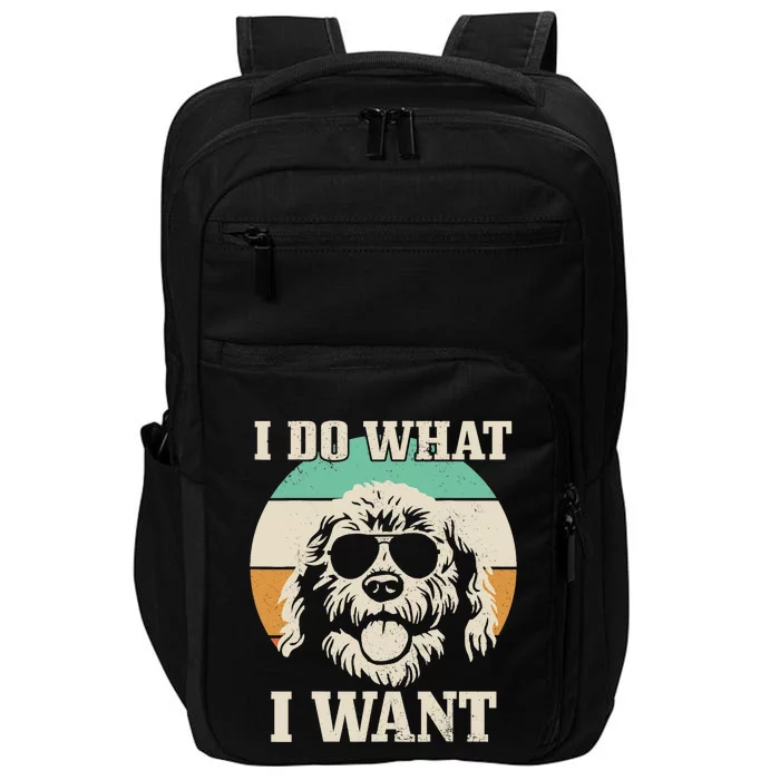 Goldendoodle Do What I Want Funny Dog Vintage Doodle Mom Impact Tech Backpack