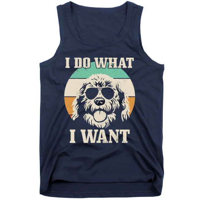 Goldendoodle Do What I Want Funny Dog Vintage Doodle Mom Tank Top