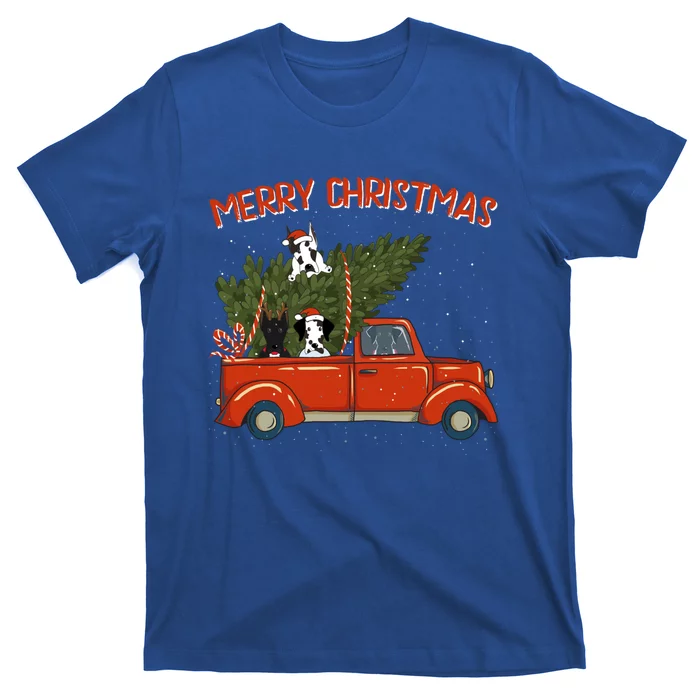 Great Dane Xmas Vintage Red Pickup Retro Truck Meaningful Gift T-Shirt