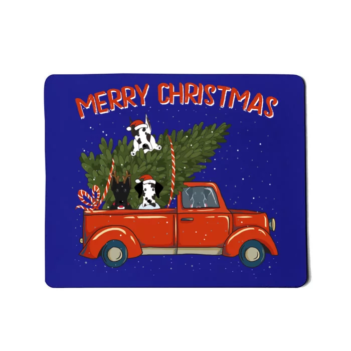 Great Dane Xmas Vintage Red Pickup Retro Truck Meaningful Gift Mousepad