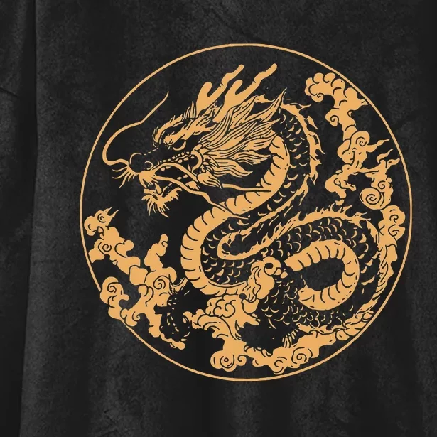 Golden Dragon Year Of The Dragon Hooded Wearable Blanket