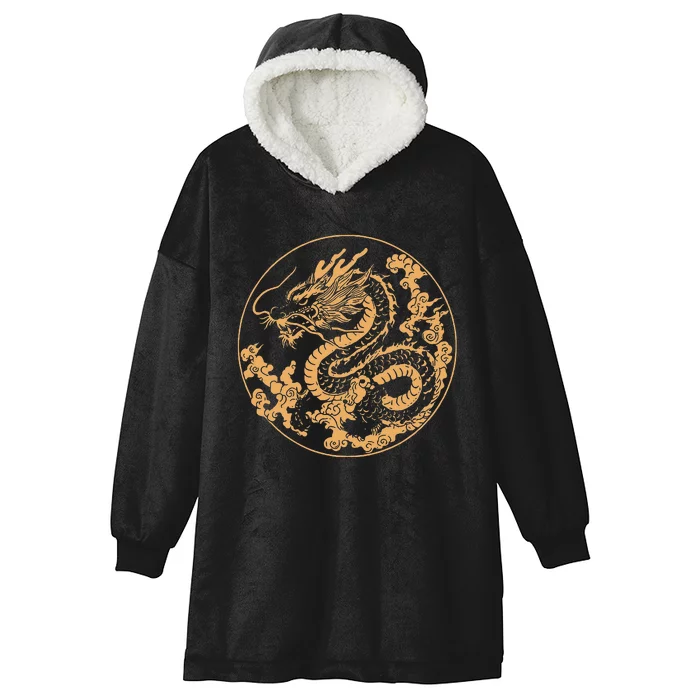 Golden Dragon Year Of The Dragon Hooded Wearable Blanket