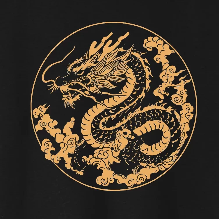 Golden Dragon Year Of The Dragon Women's Crop Top Tee