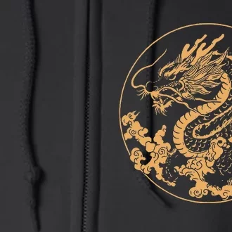 Golden Dragon Year Of The Dragon Full Zip Hoodie