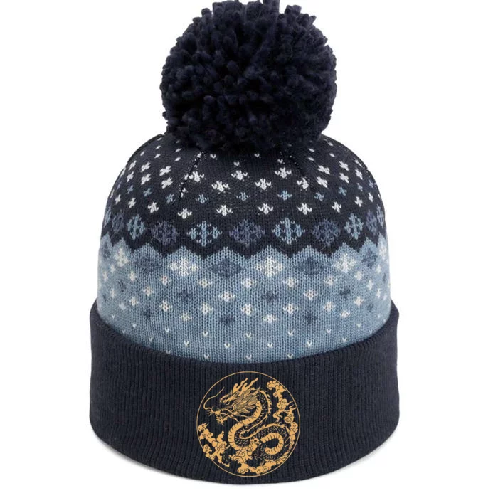 Golden Dragon Year Of The Dragon The Baniff Cuffed Pom Beanie