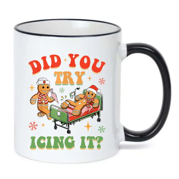 Gingerbread Did You Try Icing It Black Color Changing Mug