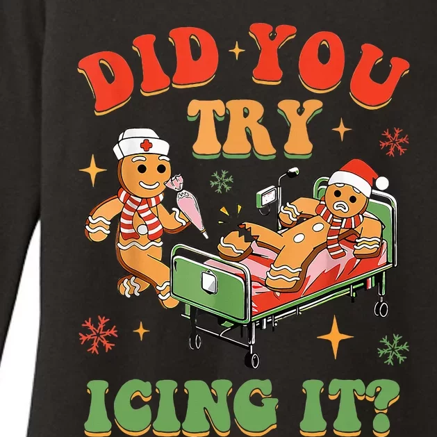 Gingerbread Did You Try Icing It Womens CVC Long Sleeve Shirt