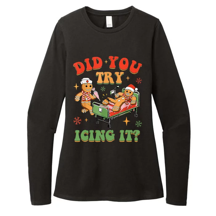 Gingerbread Did You Try Icing It Womens CVC Long Sleeve Shirt