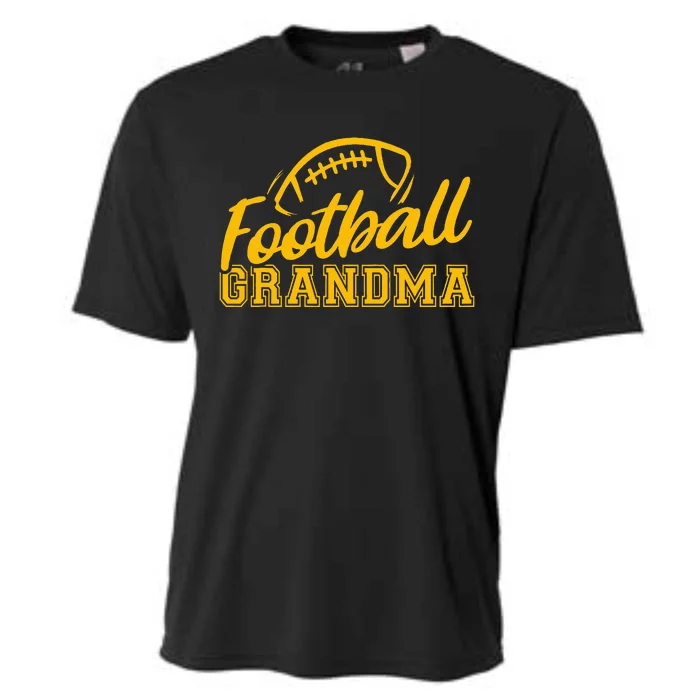 Game Day Yellow Black High School Football Grandma Cooling Performance Crew T-Shirt