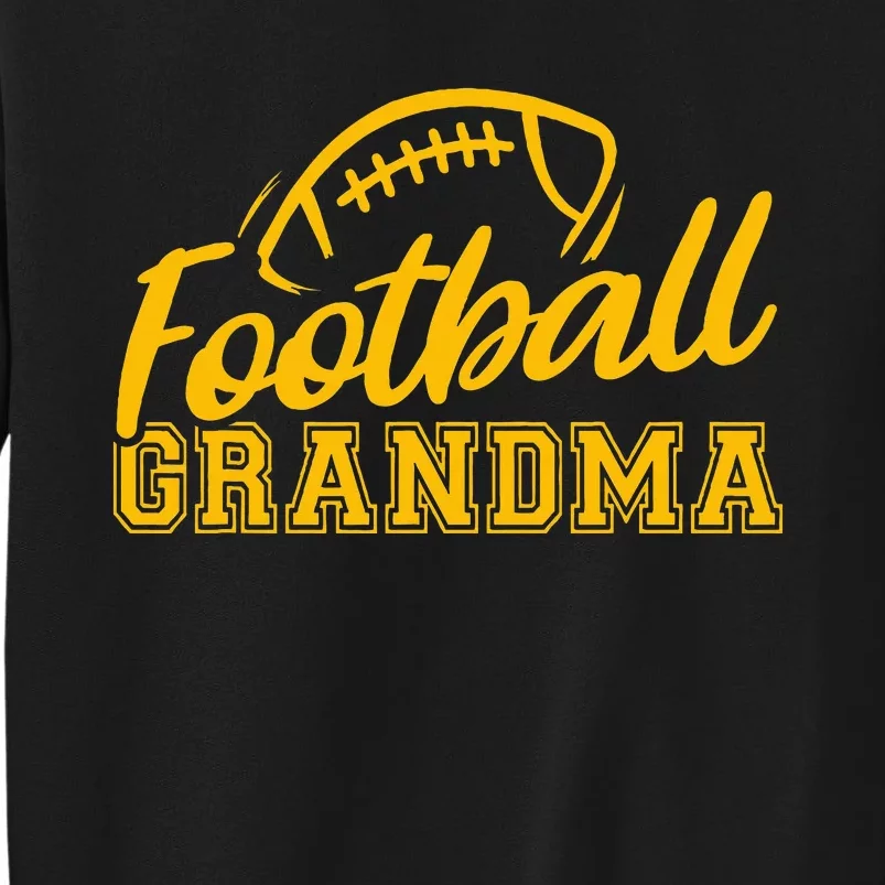 Game Day Yellow Black High School Football Grandma Tall Sweatshirt