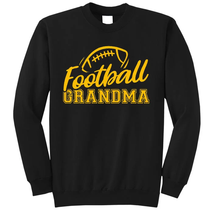 Game Day Yellow Black High School Football Grandma Tall Sweatshirt