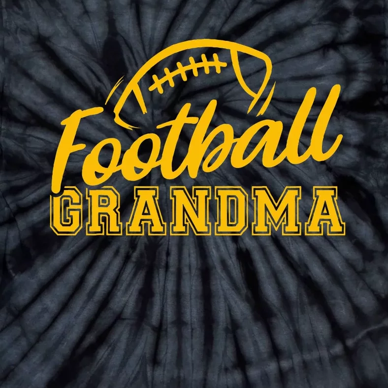 Game Day Yellow Black High School Football Grandma Tie-Dye T-Shirt