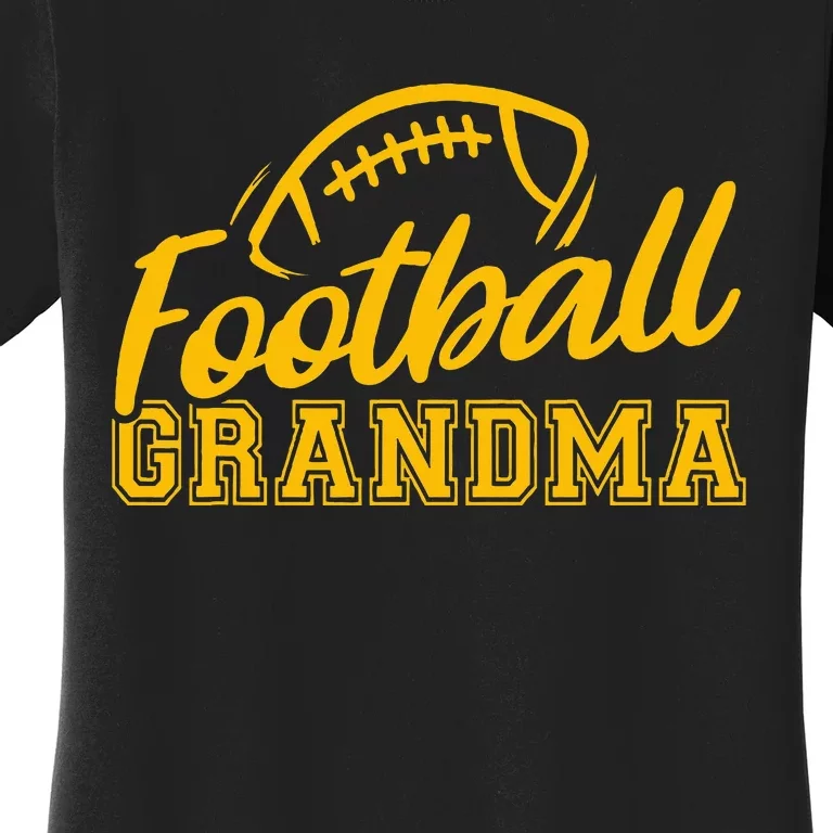 Game Day Yellow Black High School Football Grandma Women's T-Shirt