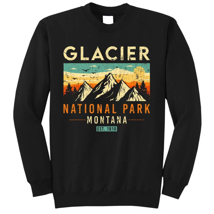 Glacier Est 1910 Montana Vintage Retro National Park Sweatshirt