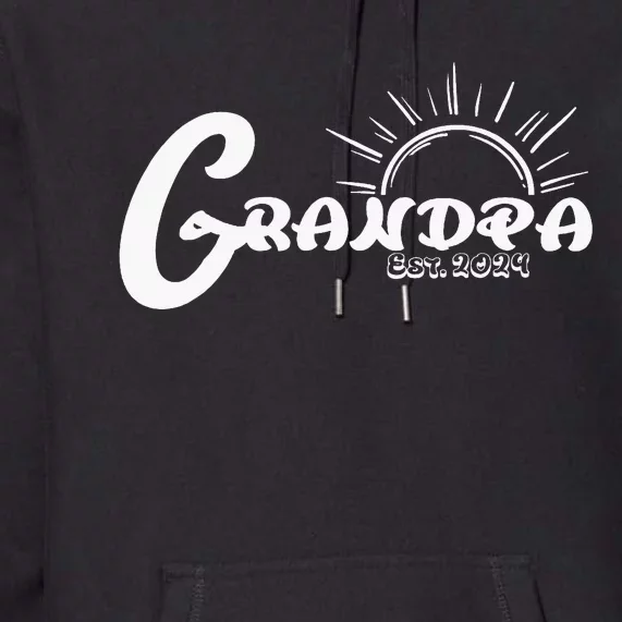 Grandpa Est. 2024 New Granddad Grandfather Premium Hoodie