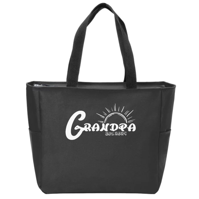 Grandpa Est. 2024 New Granddad Grandfather Zip Tote Bag