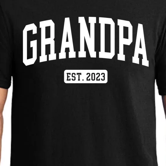 Grandpa Est 2023 New First Time Grandpa Great Gift Pajama Set