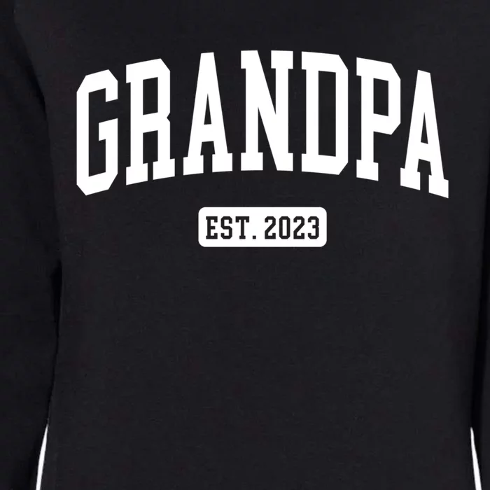 Grandpa Est 2023 New First Time Grandpa Great Gift Womens California Wash Sweatshirt