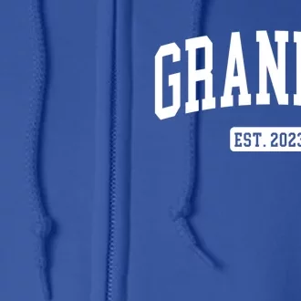 Grandpa Est 2023 New First Time Grandpa Great Gift Full Zip Hoodie