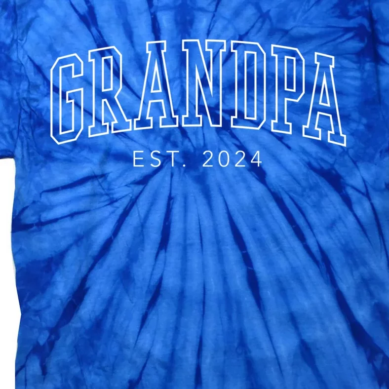 Grandpa Est 2024 Fathers Day Gift Tie-Dye T-Shirt