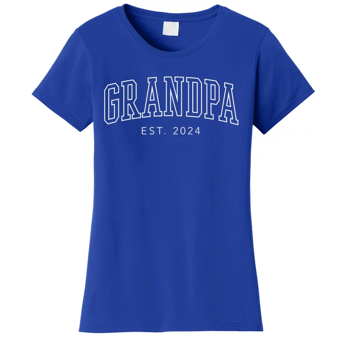 Grandpa Est 2024 Fathers Day Gift Women's T-Shirt