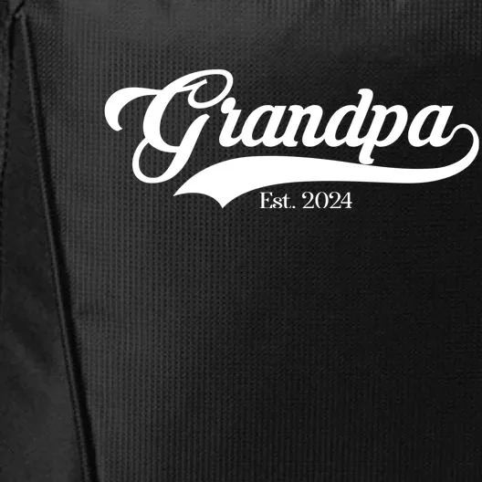 Grandpa Est 2024 Baseball Team Font City Backpack