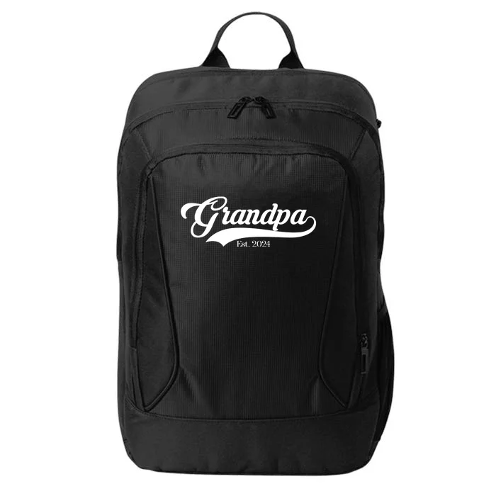 Grandpa Est 2024 Baseball Team Font City Backpack